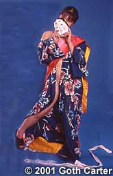 Keiko in kimono by Goth Carter